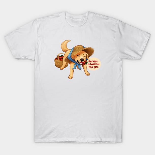 Harvest Pup T-Shirt by Marzipan Art